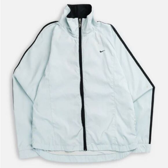 Nike Baby Blue / Black Full Zip Windbreaker/ Track Jacket Size Large - Picture 1 of 9